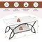 Costway 2-Tier Industrial Coffee Table Rectangular Cocktail Table with Storage Shelf Rustic Brown/Dark Brown/White